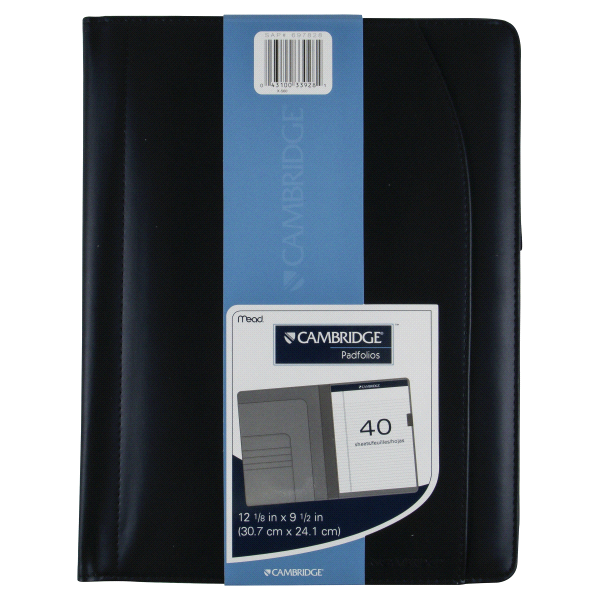 slide 1 of 1, Cambridge Padfolio Black, 1 ct