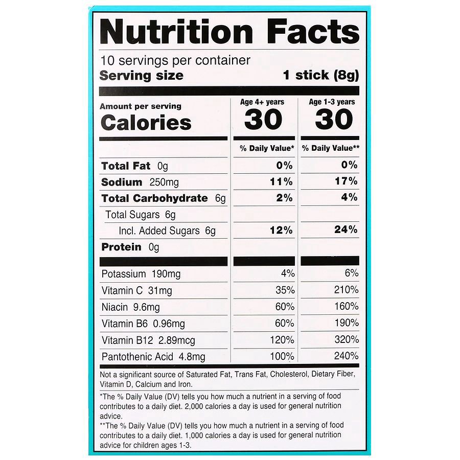 slide 5 of 5, Walgreens Children's Electrolyte Drink Mix Stick Packs Tropical Punch, 0.28 oz x 10 ct