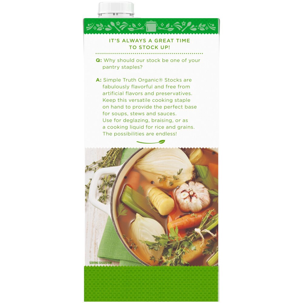slide 3 of 5, Simple Truth Organic Fat Free Vegetable Stock, 32 oz