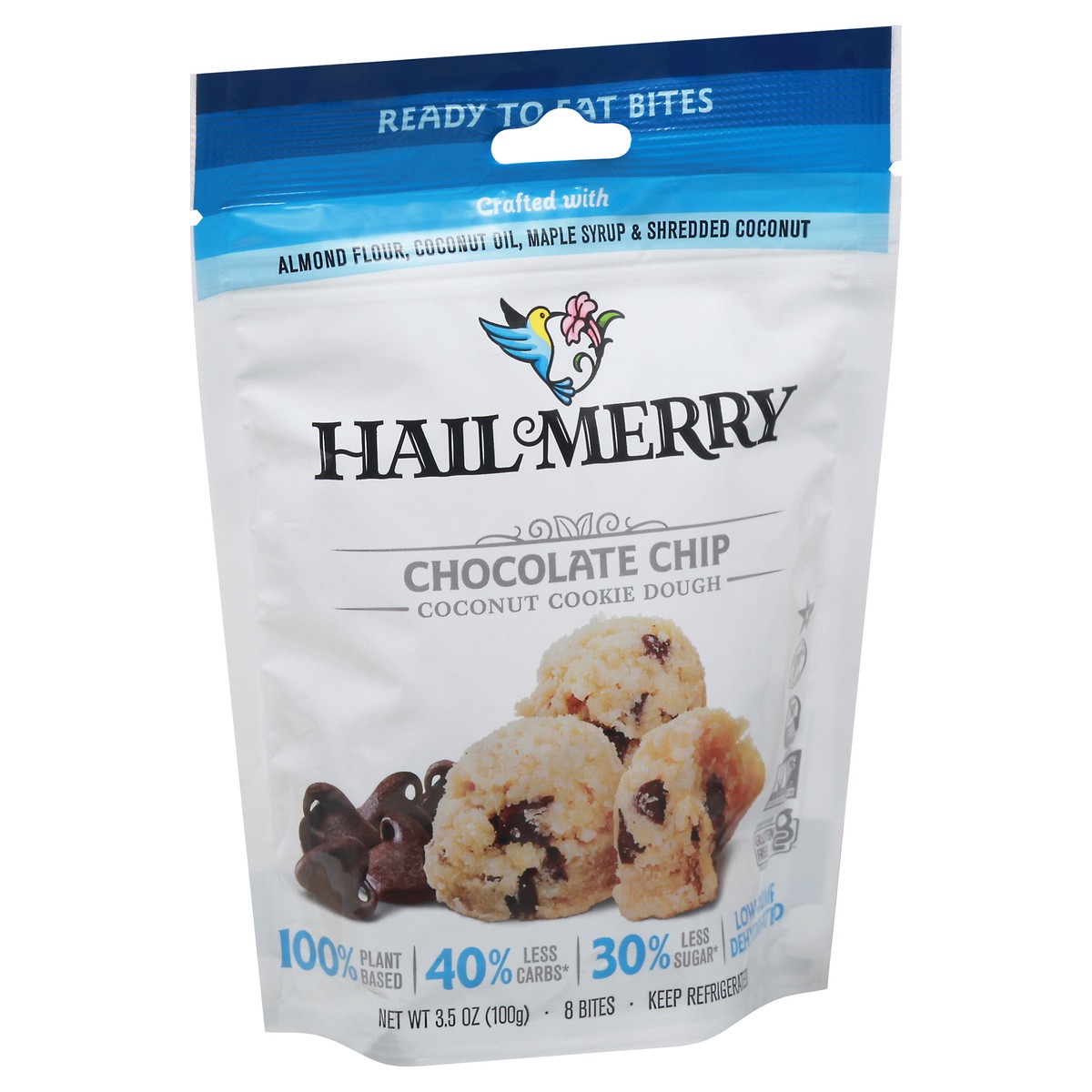 slide 2 of 12, Hail Merry Chocolate Chip Coconut Cookie Dough 8 ea, 8 ct