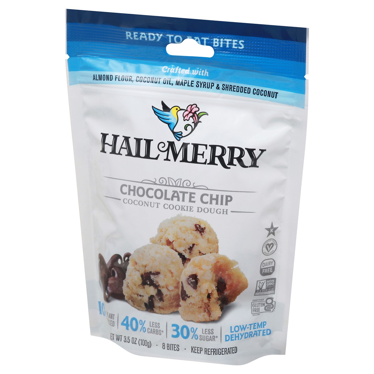 slide 3 of 12, Hail Merry Chocolate Chip Coconut Cookie Dough 8 ea, 8 ct