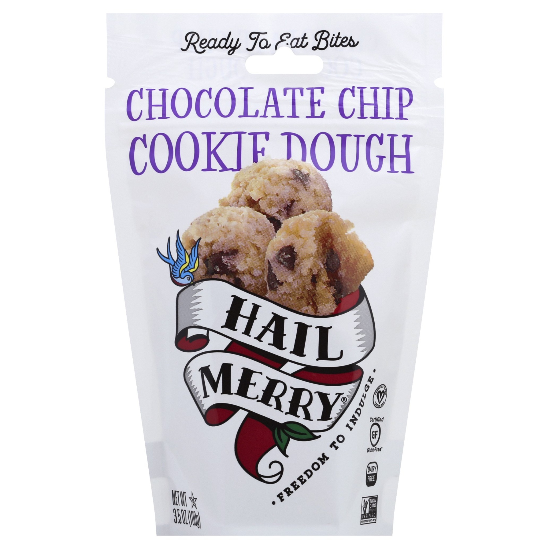 slide 1 of 1, Hail Merry Macaroons Chocolate Chip Cookie Dough, 3.5 oz