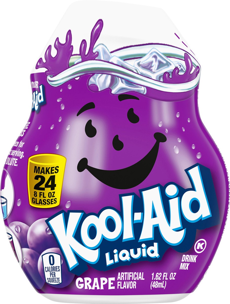 slide 8 of 9, Kool-Aid Liquid Grape Artificially Flavored Soft Drink Mix, 1.62 fl oz Bottle, 1.62 fl oz