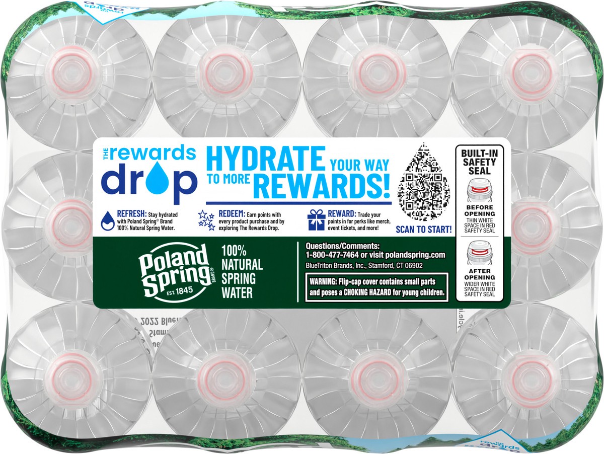 slide 8 of 8, POLAND SPRING Brand 100% Natural Spring Water, 23.7-ounce plastic sport cap bottles (Pack of 12), 23.7 oz