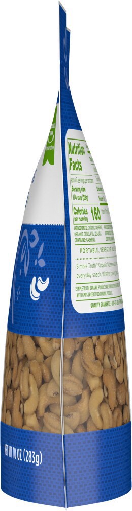 slide 2 of 6, Simple Truth Organic Sea Salt Roasted Cashews, 10 oz