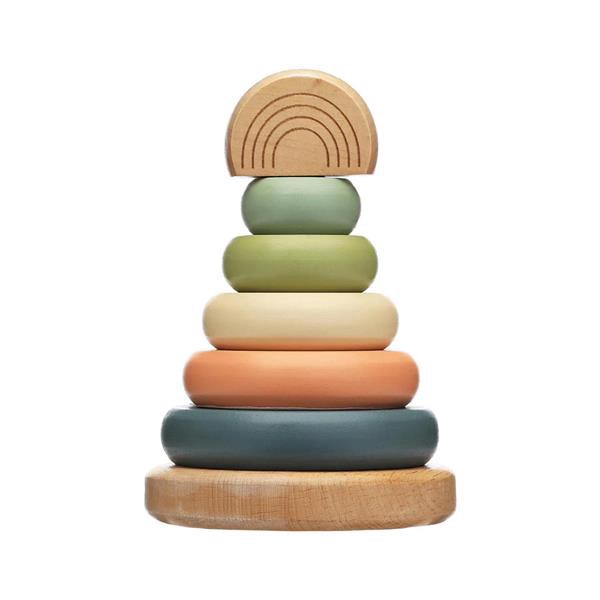 slide 1 of 1, Wooden Stacking Toy, 1 ct