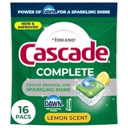Cascada Lemon Scent Dishwasher Detergent 16 pk