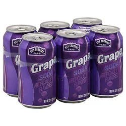 Hill Country Fare Grape Soda - 6 ct; 12 fl oz