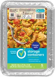 Simply Done Freezer Safe Storage Containers with Board Lids - 5 ea