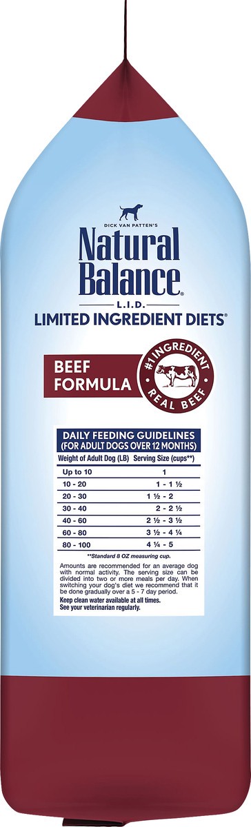 slide 3 of 7, Natural Balance L.I.D. Limited Ingredients Diet Grain Free Beef Formula Dog Food 4 lb, 4 lb