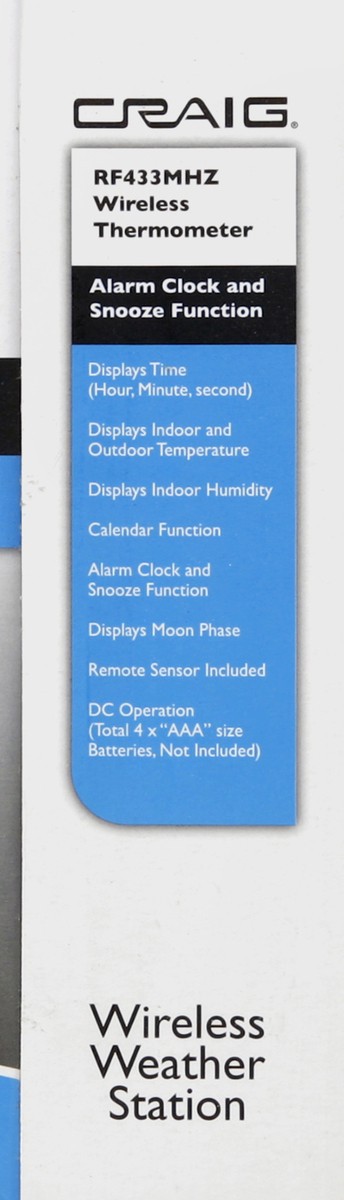 slide 3 of 4, CRAIG ELECTRONICS Wireless Weather Station, 1 ct