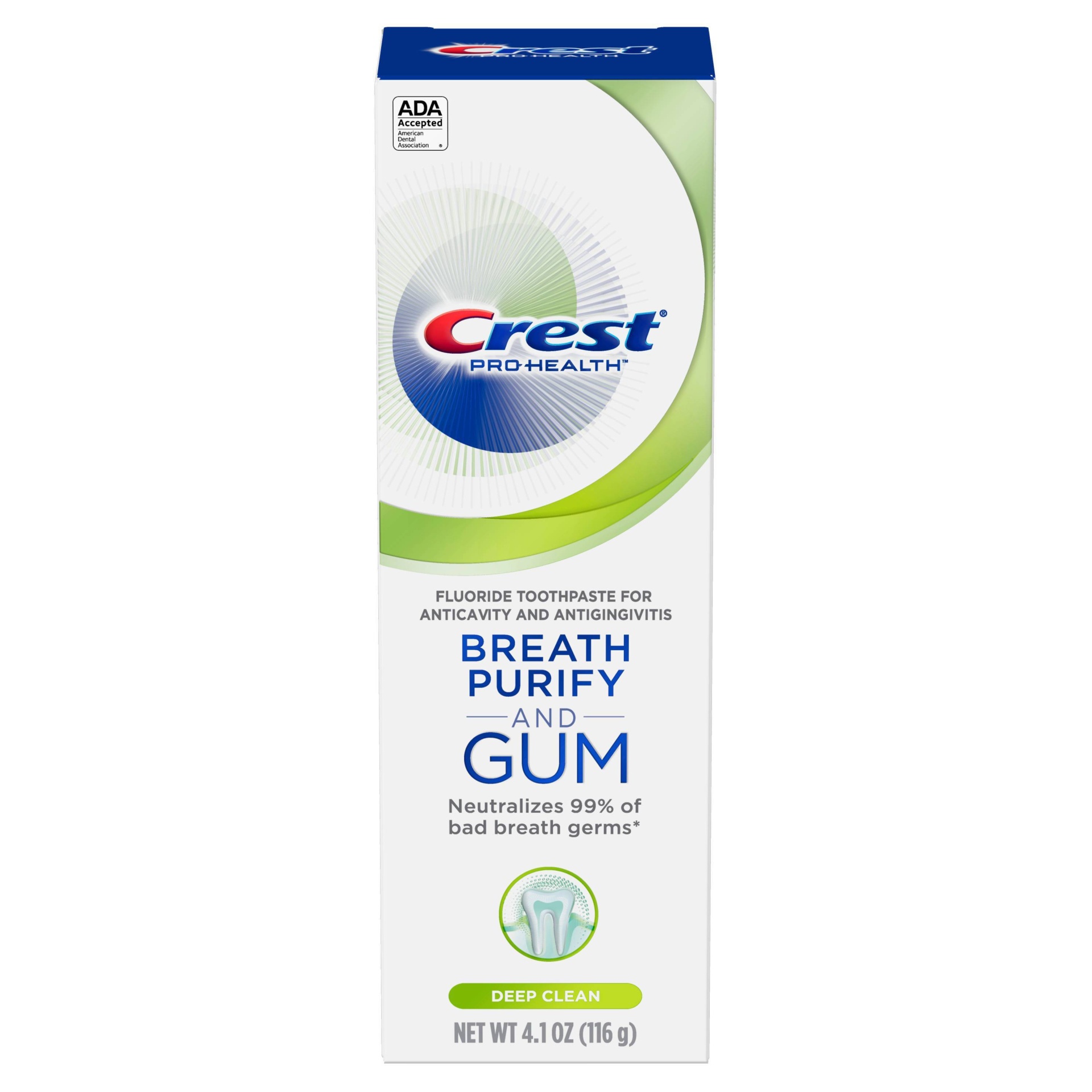 slide 1 of 3, Crest Gum & Breath Purify Deep Clean Toothpaste, 4.1 oz