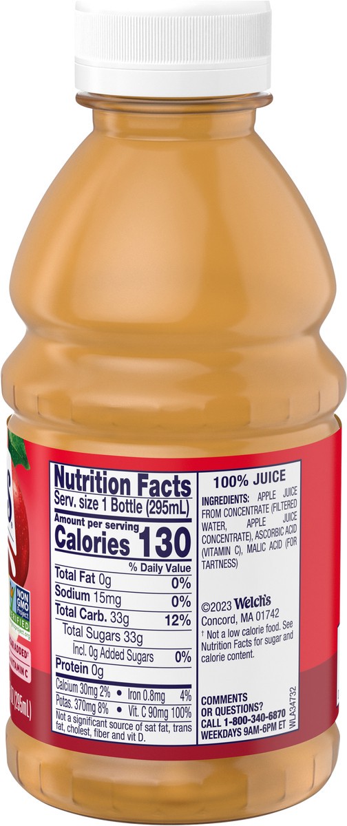 slide 8 of 9, Welch's 100% Apple Juice, 10 fl oz On-the-Go Bottle, 10 fl oz