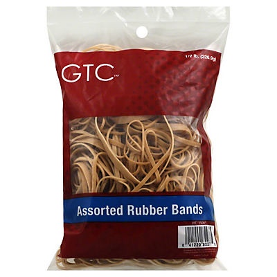 slide 1 of 1, A&W Assorted Rubber Bands, 0.5 lb