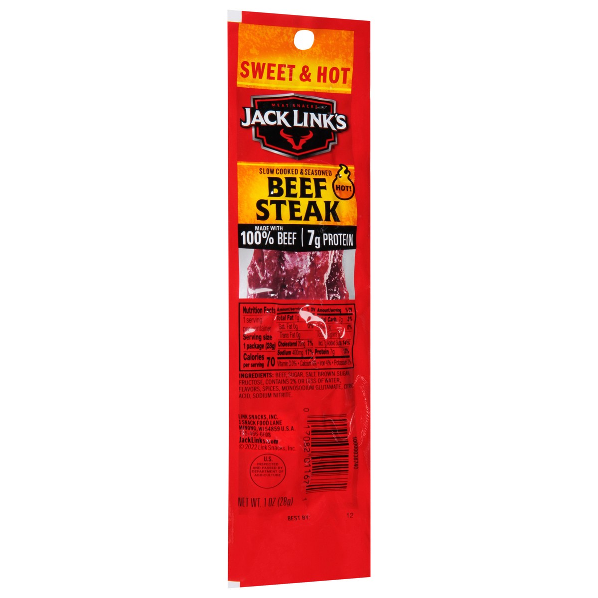 slide 8 of 11, Jack Link's Sweet & Hot Beef Steak 1 oz, 1 oz