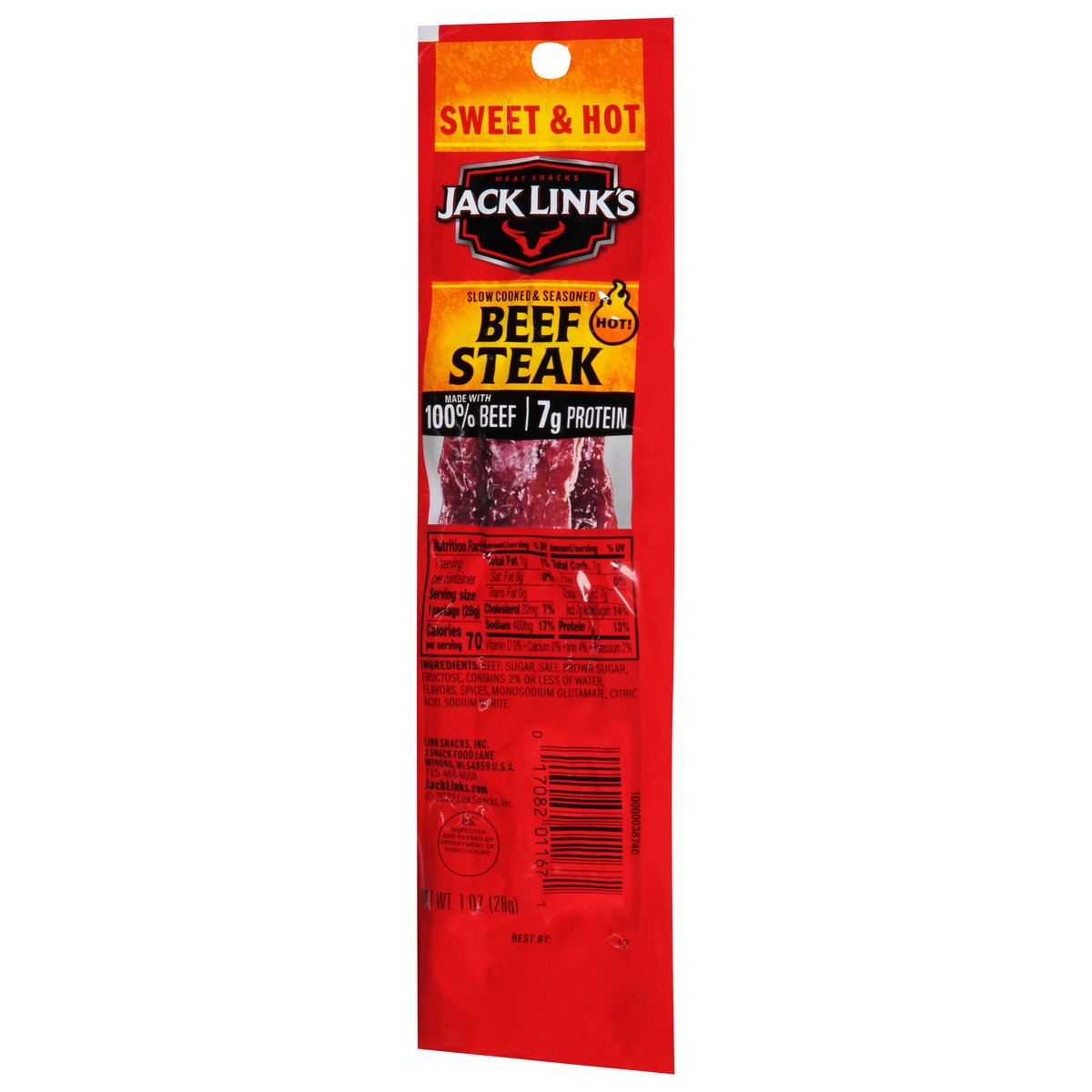 slide 11 of 11, Jack Link's Sweet & Hot Beef Steak 1 oz, 1 oz