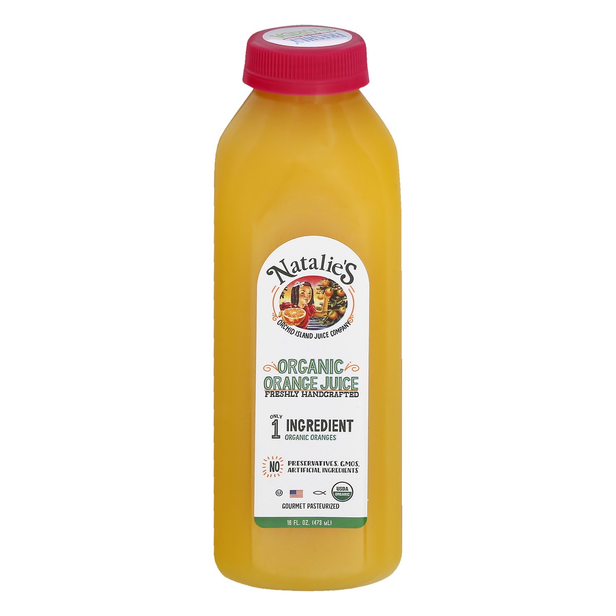 slide 1 of 9, Natalie's Organic Orange Juice, 16 fl oz