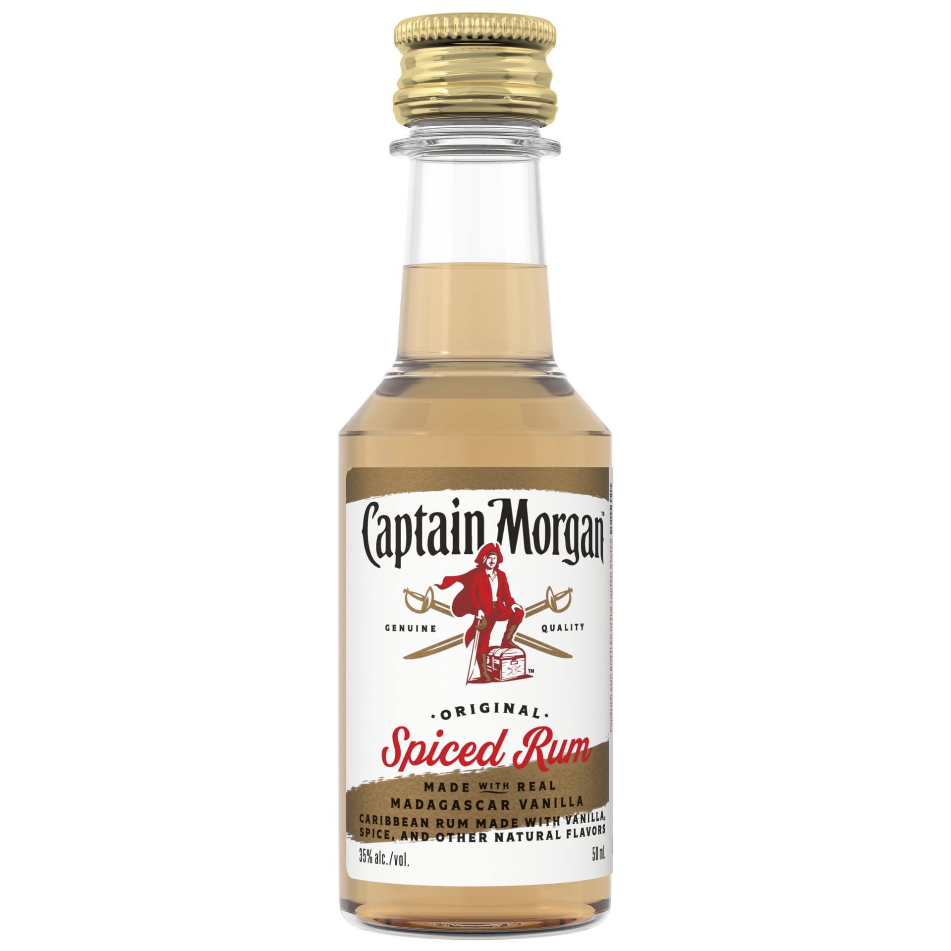 slide 1 of 5, Captain Morgan Original Spiced Rum, 50 mL, 50 ml