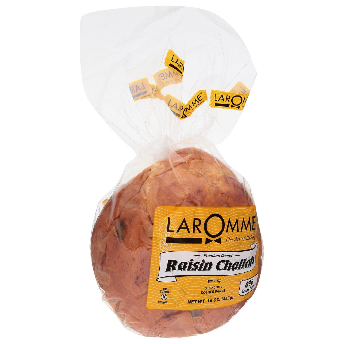 slide 8 of 9, Laromme Round Raisin Challah, 15 oz