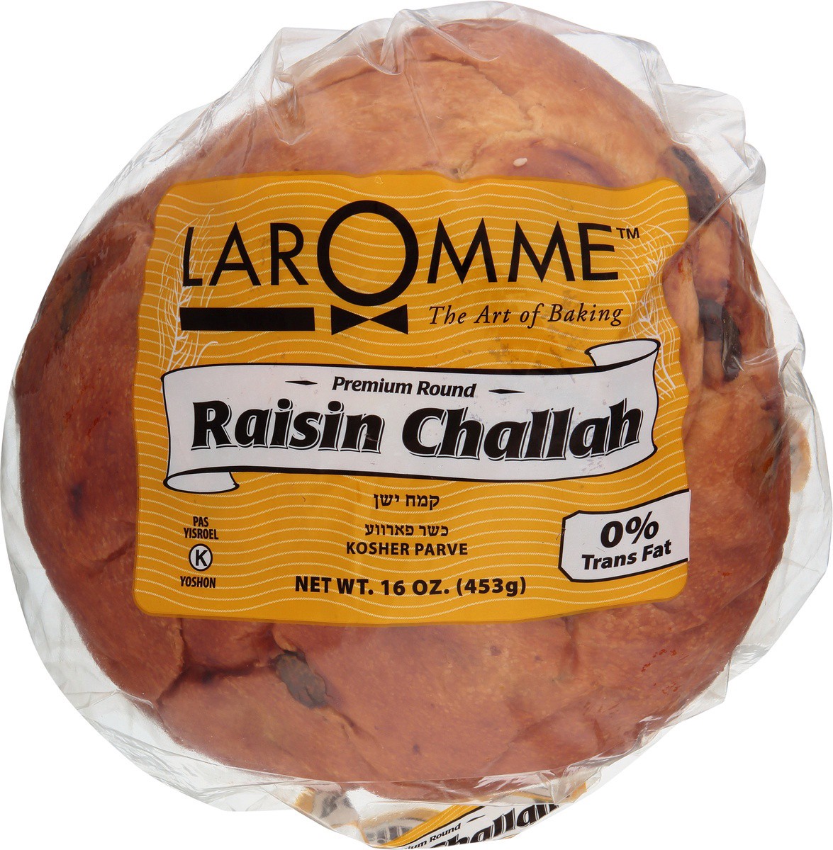 slide 5 of 9, Laromme Round Raisin Challah, 15 oz