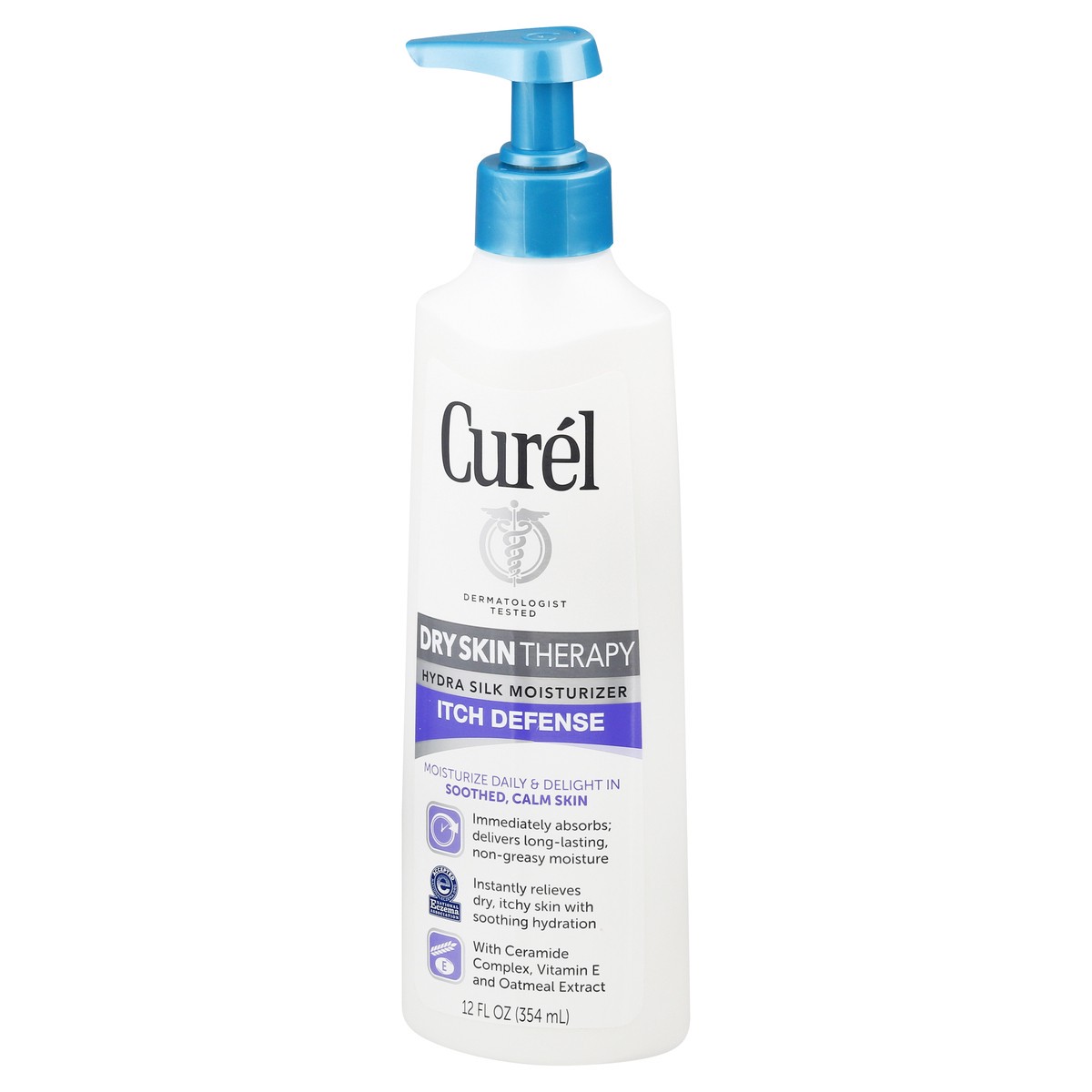 slide 4 of 9, Curél Extra Dry Skin Therapy Lotion, , Body and Hand Moisturizer, Hydra Silk Hydration with Advanced Ceramide Complex, with Aloe Water, 12 Ounce, 12 fl oz