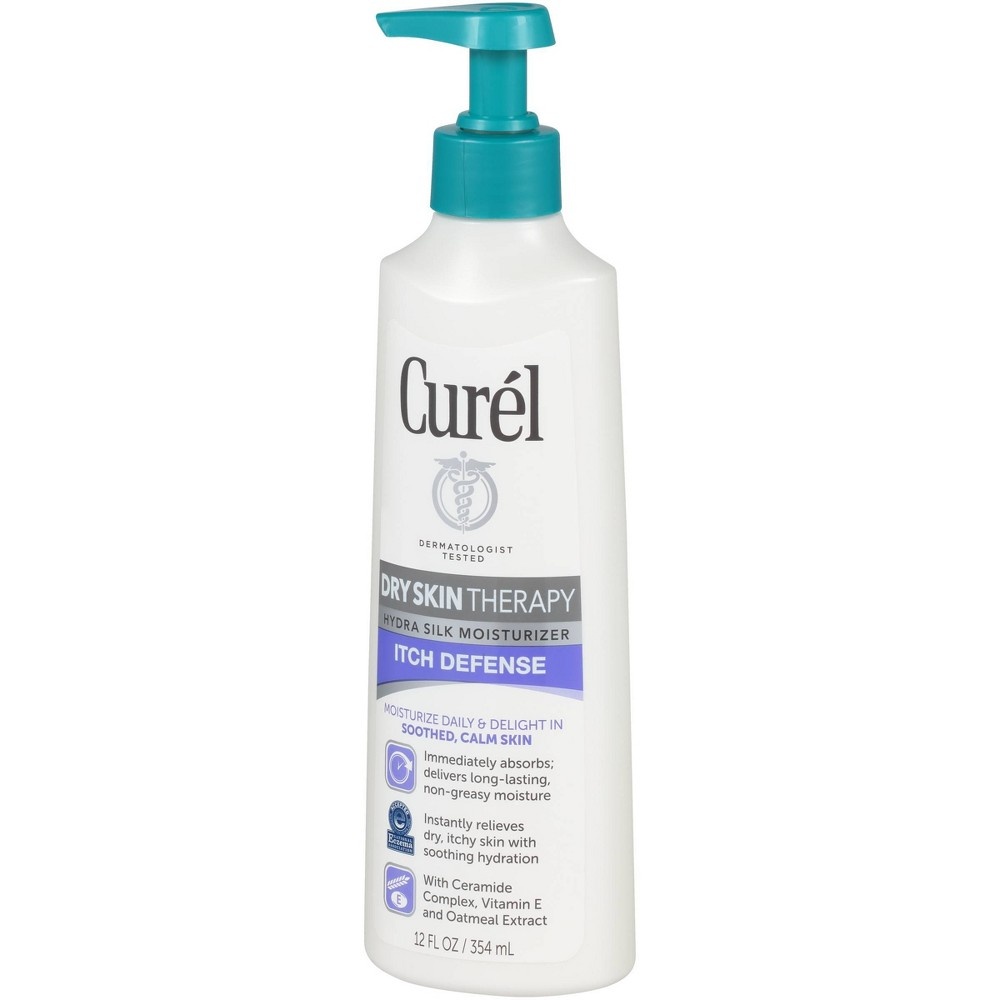 slide 3 of 3, Curél Dry Skin Therapy Itch Defense, 12 oz