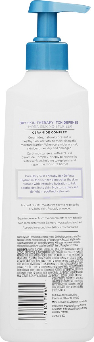 slide 9 of 9, Curél Extra Dry Skin Therapy Lotion, , Body and Hand Moisturizer, Hydra Silk Hydration with Advanced Ceramide Complex, with Aloe Water, 12 Ounce, 12 fl oz