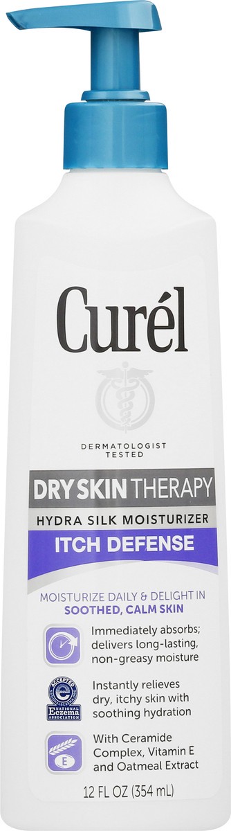 slide 2 of 9, Curél Extra Dry Skin Therapy Lotion, , Body and Hand Moisturizer, Hydra Silk Hydration with Advanced Ceramide Complex, with Aloe Water, 12 Ounce, 12 fl oz