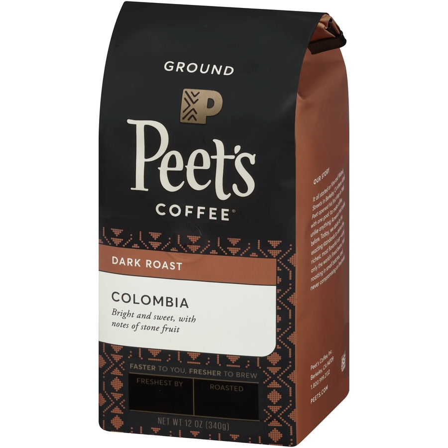 slide 3 of 6, Peet's Colombia Ground, 12 oz