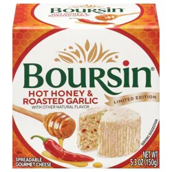 Boursin Gourmet Hot Honey & Roasted Garlic Spreadable Cheese 5.3 oz