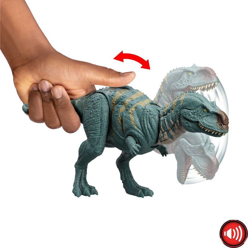 slide 2 of 6, Jurassic World Wild Roar Majungasaurus 'Major' Action Figure, 1 ct