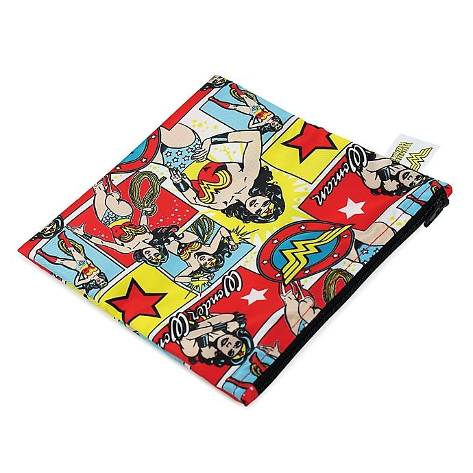 slide 1 of 1, Bumkins DC Comics Wonder Woman Large Reusable Snack Bag, 1 ct