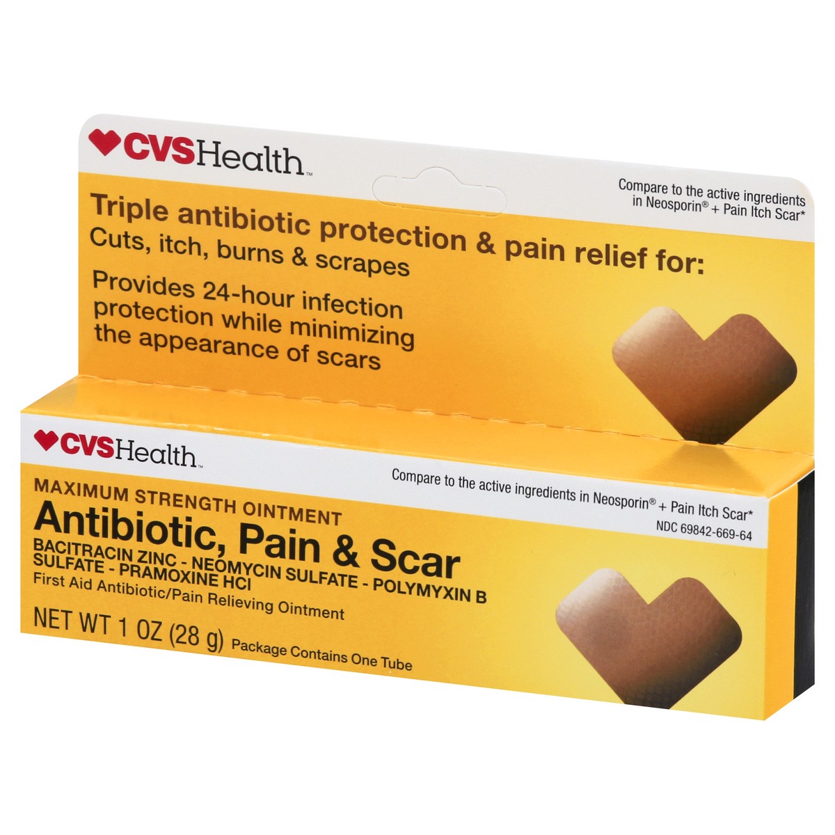 slide 4 of 10, CVS Health Antibiotic Pain & Scar Ointment, 1 Oz, 1 oz