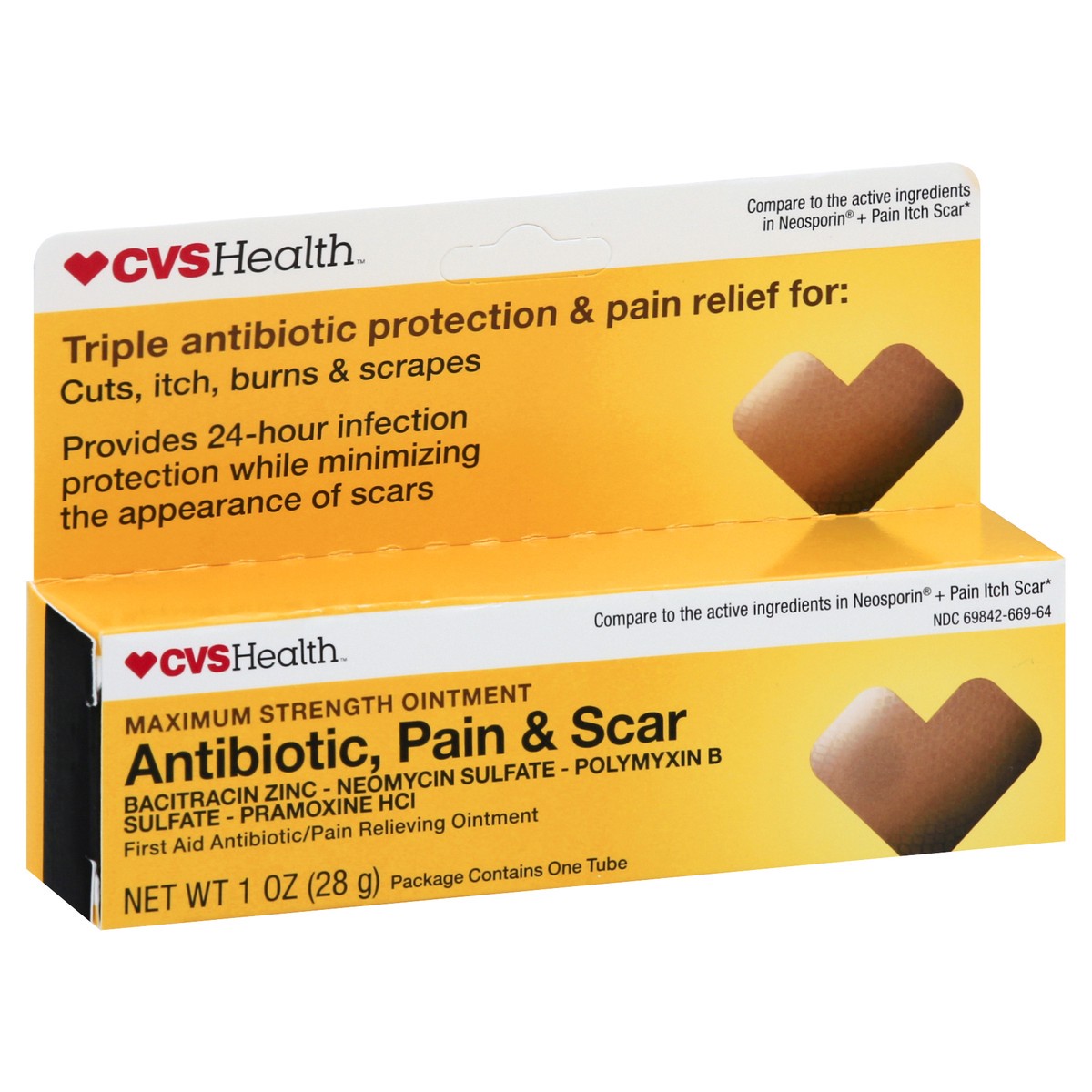 slide 8 of 10, CVS Health Antibiotic Pain & Scar Ointment, 1 Oz, 1 oz