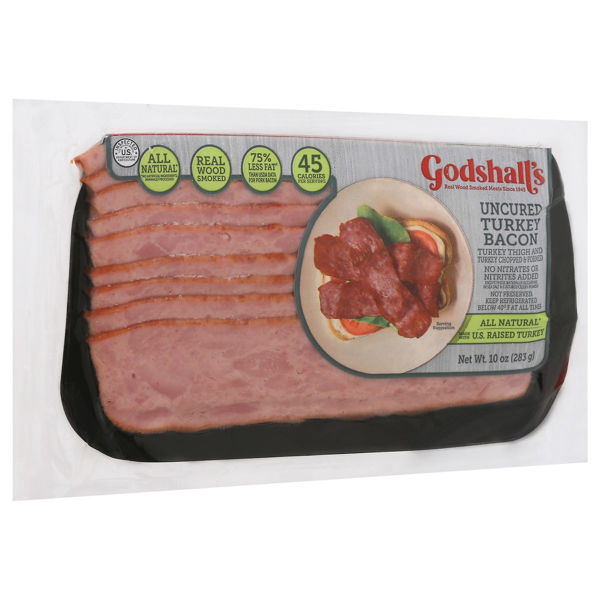 slide 5 of 11, Godshall''s Uncured Turkey Bacon, 10 oz