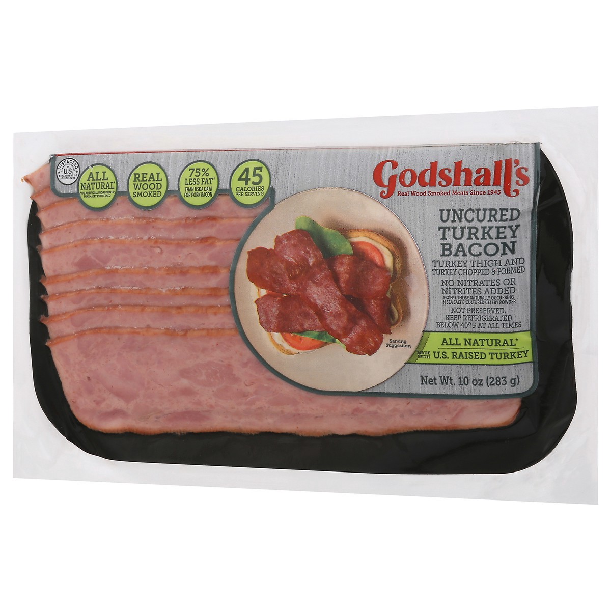 slide 6 of 11, Godshall''s Uncured Turkey Bacon, 10 oz