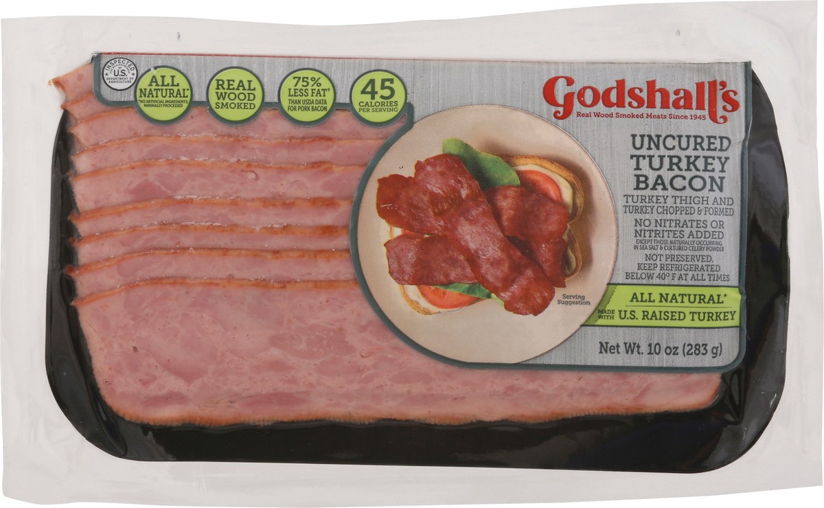 slide 3 of 11, Godshall''s Uncured Turkey Bacon, 10 oz