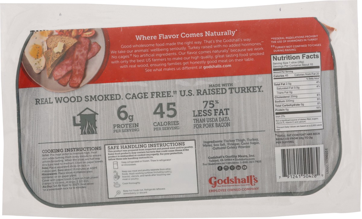 slide 2 of 11, Godshall''s Uncured Turkey Bacon, 10 oz