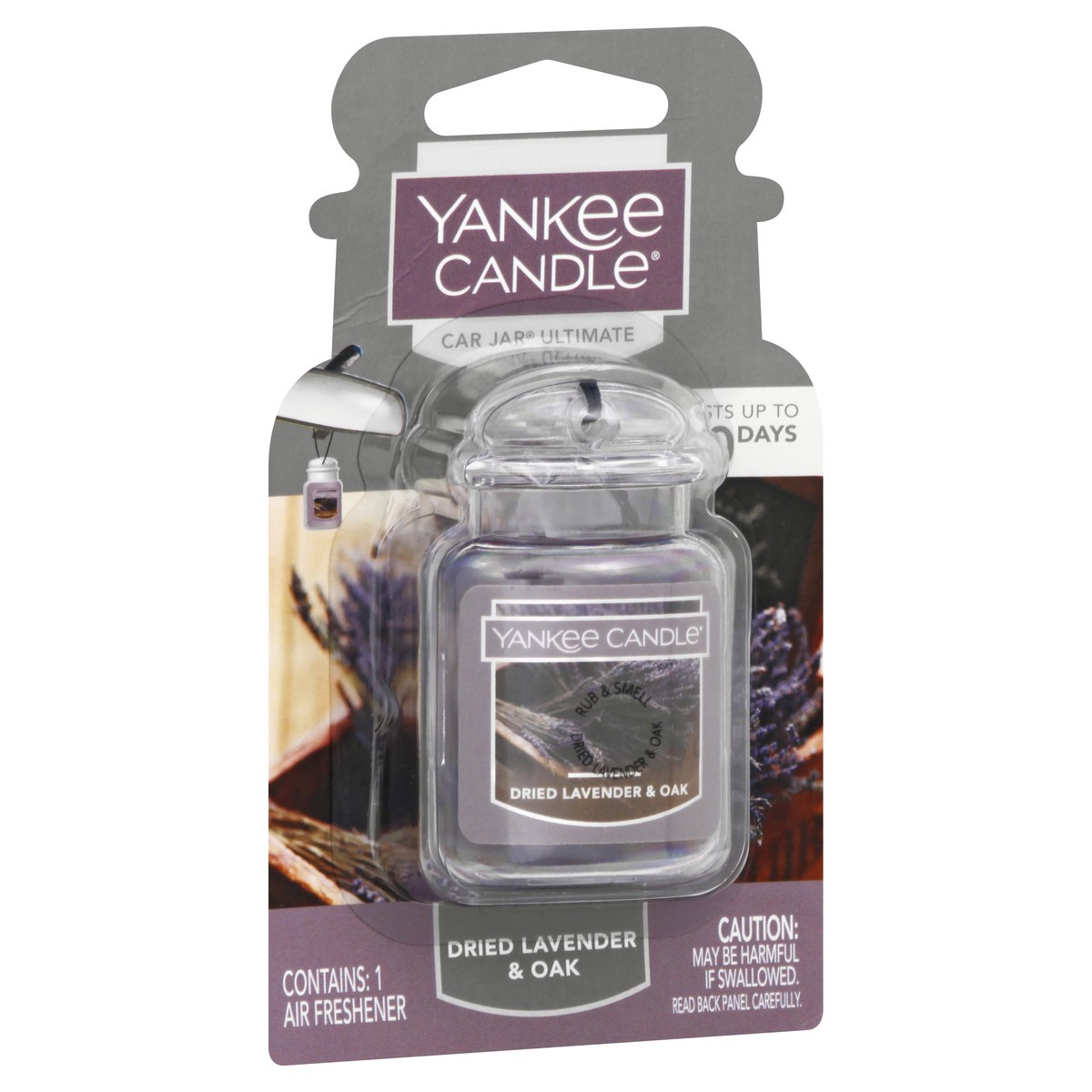 slide 2 of 9, Yankee Candle Car Jar Ultimate Dried Lavender & Oak Air Freshener 1 ea, 1 ct