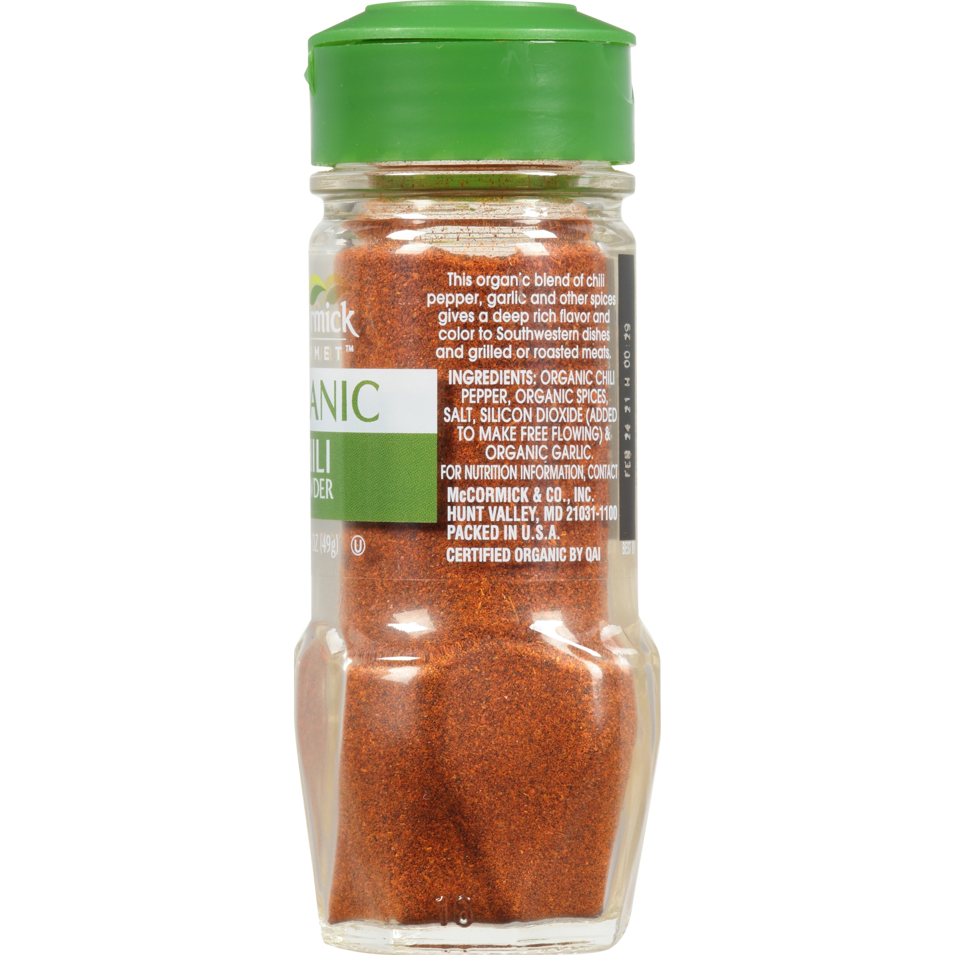 slide 5 of 5, McCormick Gourmet Organic Chili Powder, 1.75 oz