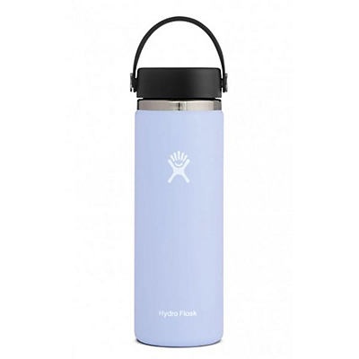 slide 1 of 1, Hydro Flask Wide Mouth Water Bottle With Flex Cap, Fog, 20 oz