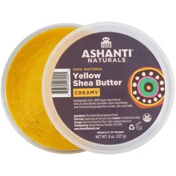 Ashanti Naturals Yellow Creamy Shea Butter 8 oz