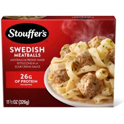Stouffer's Swedish Meatballs, Single Serve, Frozen Pasta, Single Frozen Meals
