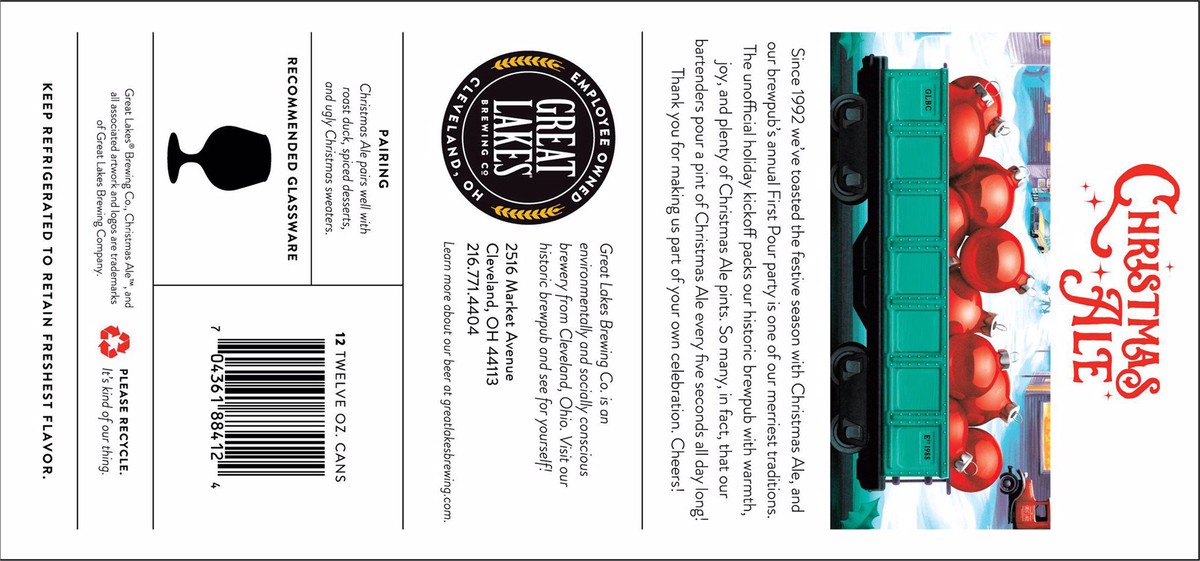 slide 3 of 6, Great Lakes Brewing Co. Great Lakes Christmas Ale Craft Beer, 1 ct