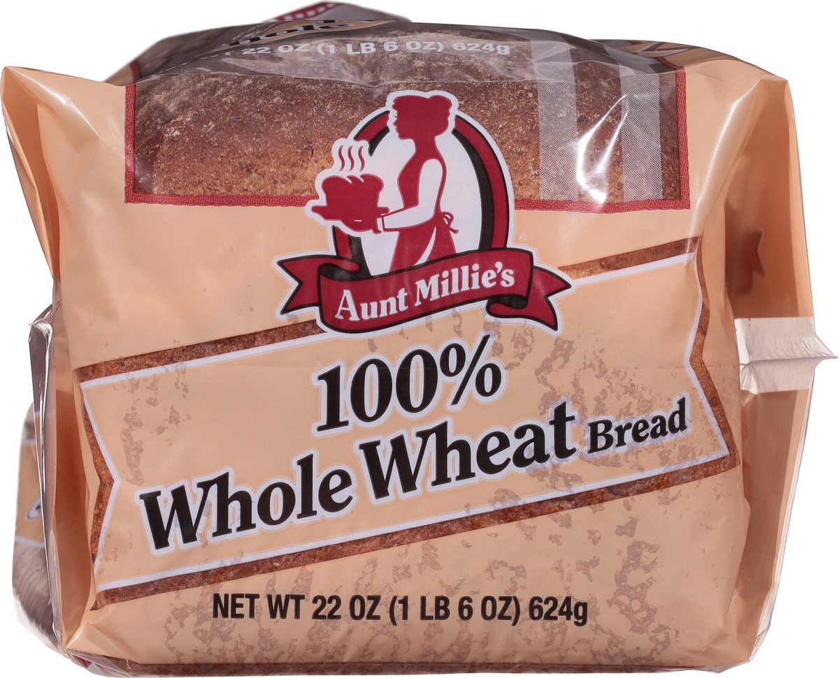 slide 6 of 9, Aunt Millie's 100% Whole Wheat Bread 22 oz, 22 oz