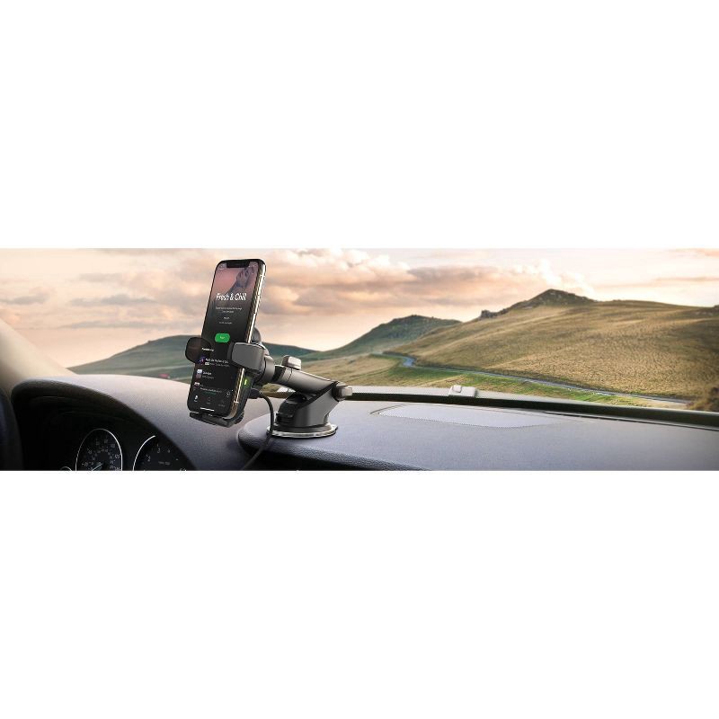 slide 2 of 5, iOttie AutoSense Wireless Dash & Windshield Mount with 10W Qi Wireless Charging Mount - Black, 1 ct