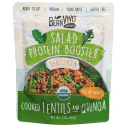 Beanvivo Cooked Lentils & Quinoa Salad Protein Booster Seasoned - 5 OZ