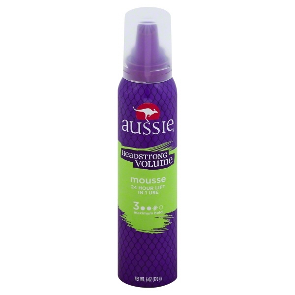 slide 1 of 1, Aussie Aussome Volume Styling Mousse Style Maximum Hold, 6 oz