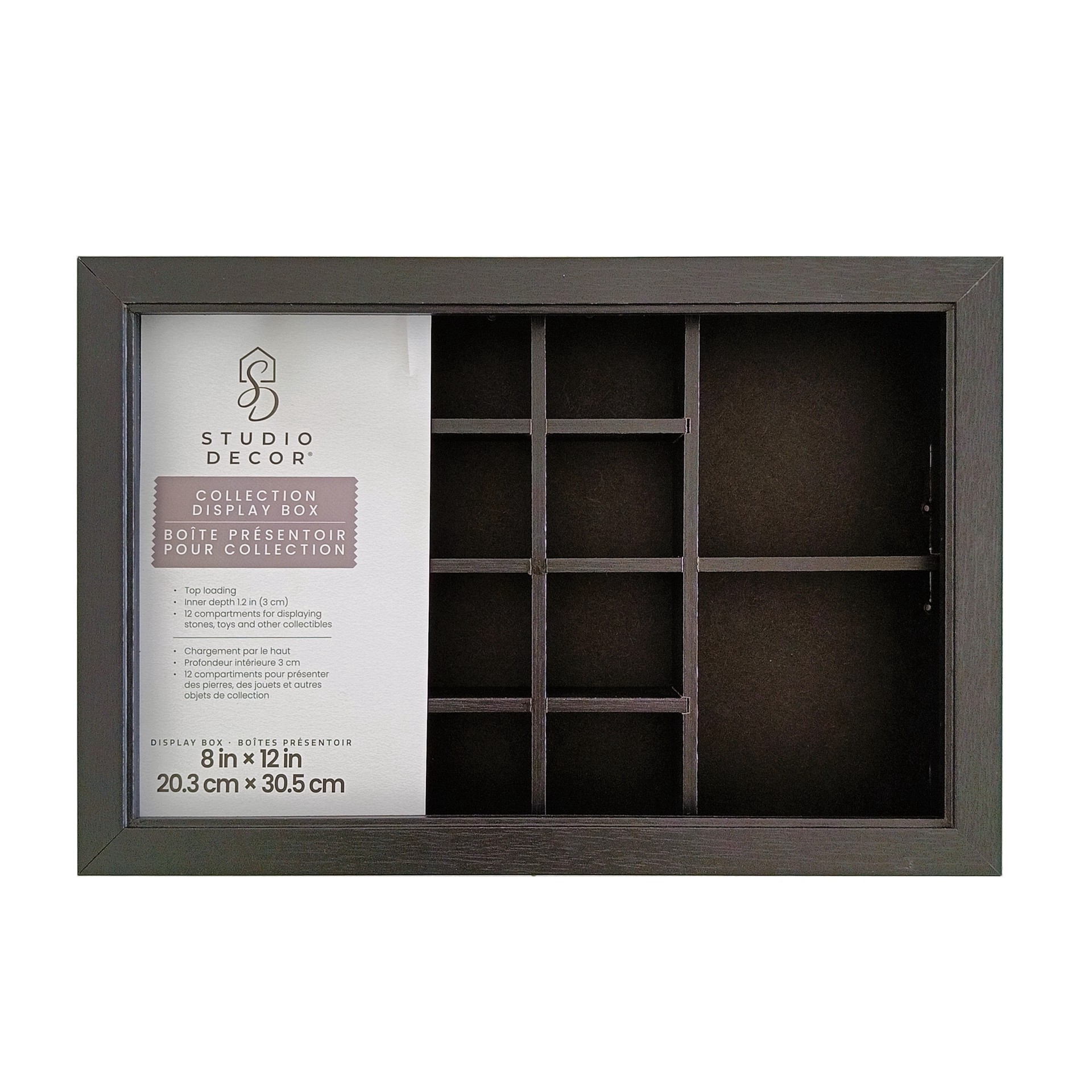 slide 2 of 5, 8" X 12" Black Collection Display Box By Studio Decor, 8 in x 12 in