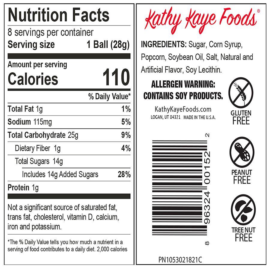 slide 3 of 4, Kathy Kaye Hall Popcorn Ball, 12 ct; 12 oz